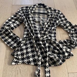 Black and white tie sweater/ shirt